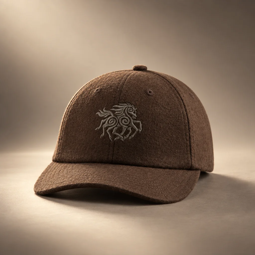 Ranra Cascade Wool Baseball Hat - Black Coffee
