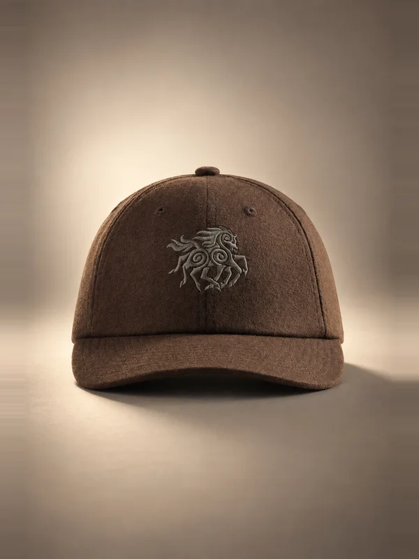 Ranra Cascade Wool Baseball Hat - Black Coffee