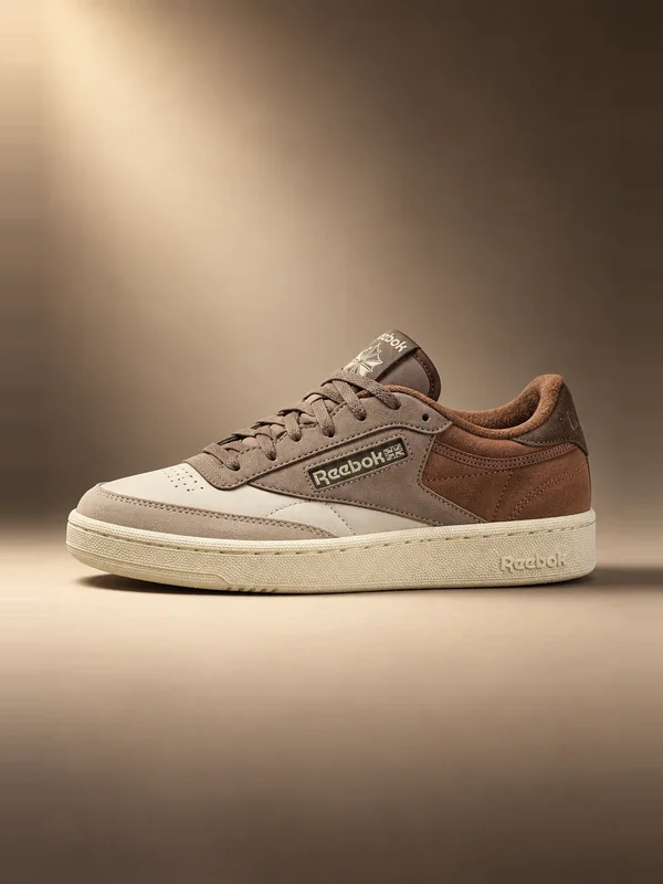 Reebok Men's Club C 85 Shoes Elevated Beige/Trek Grey/Formal Brown