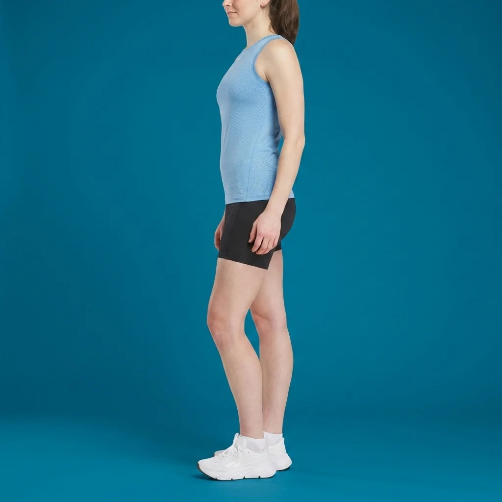 Reebok Women's Marled Performance Tank Top - Vector Periblue Heather