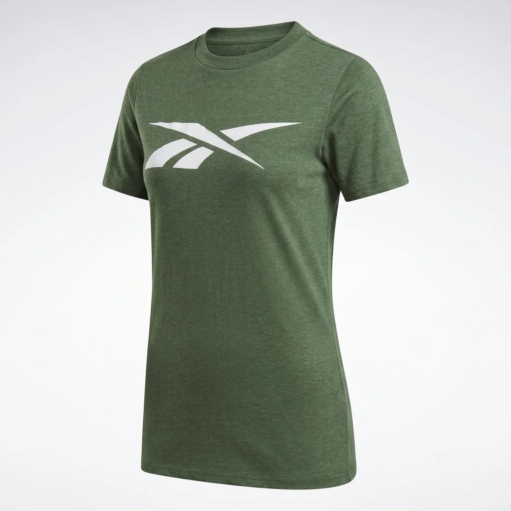 Reebok Women's Vector Graphic T-Shirt Forest Heather