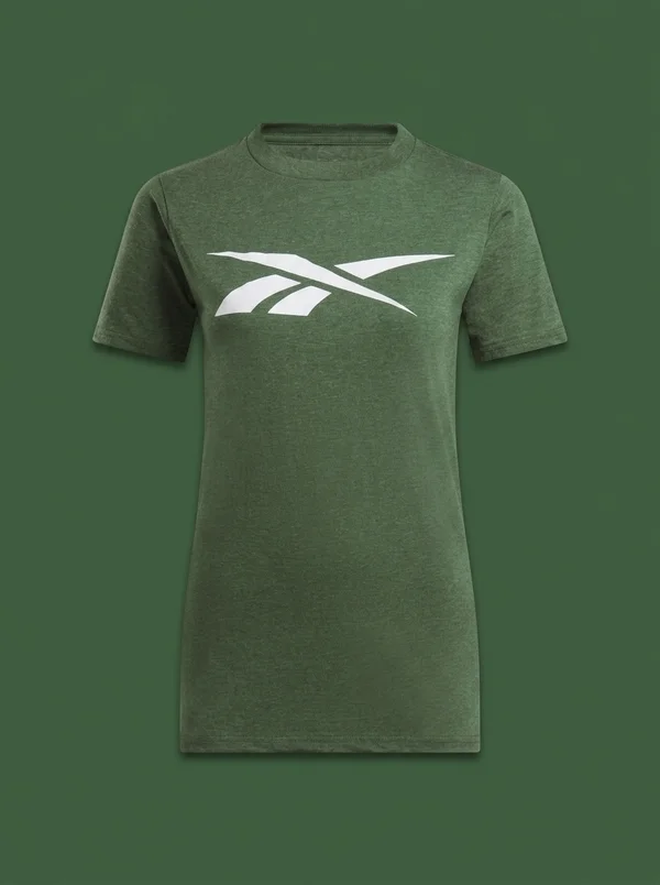 Reebok Women's Vector Graphic T-Shirt Forest Heather