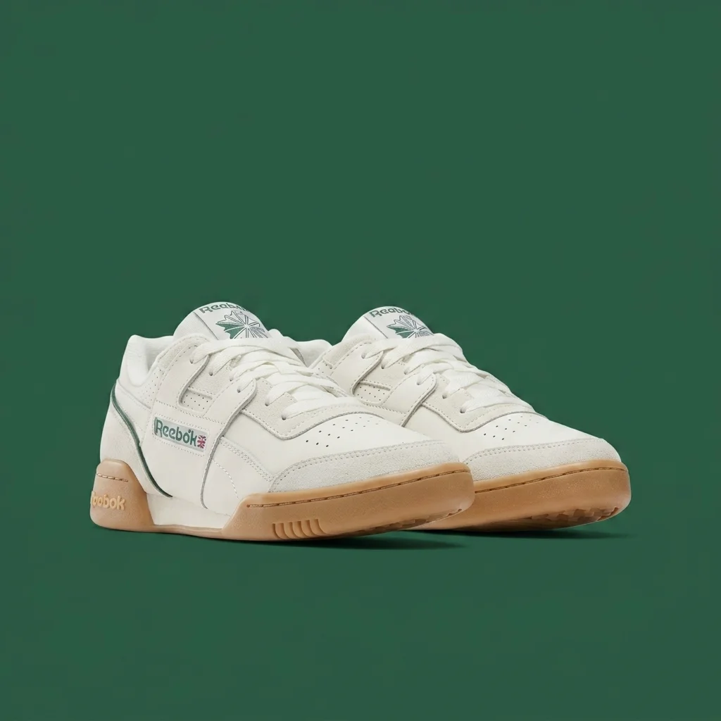 Reebok Workout Plus Shoes Chalk/Dark Green/Vintage Chalk
