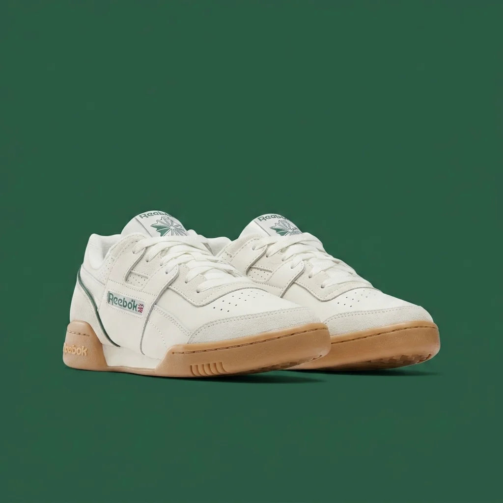 Reebok Workout Plus Shoes - Chalk/Dark Green/Vintage Chalk
