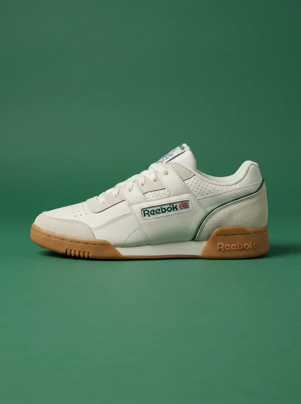 Reebok Workout Plus Shoes - Chalk/Dark Green/Vintage Chalk