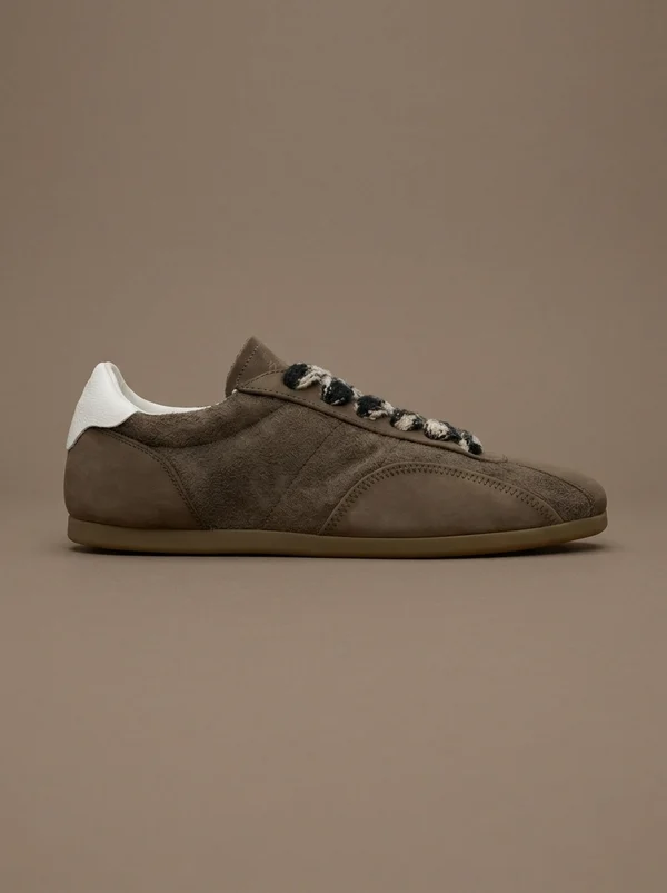Represent Brown Low-Pro Nubuck Sneakers