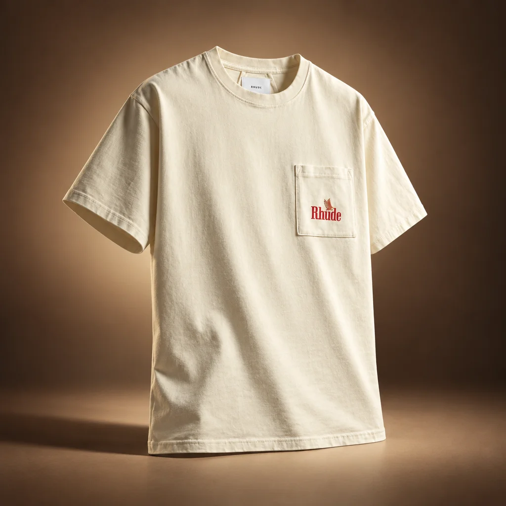Rhude American Spirit Short Sleeve Pocket Graphic Tee - Vintage White / Red