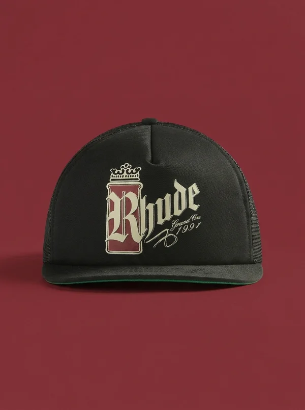 Rhude Fumar 91 Trucker Hat - Black / White / Red