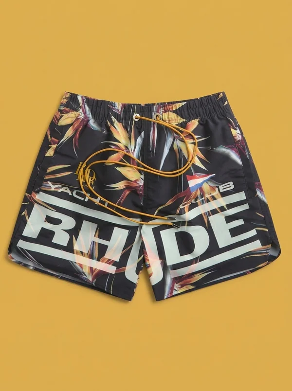 Rhude Regatta Club Hawaiian Swim Short - Multi / White