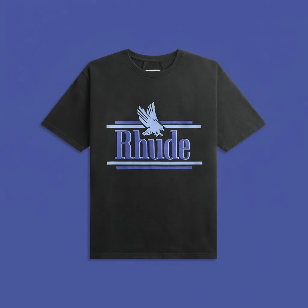 Rhude Rossa Tee - Vintage Black / Blue