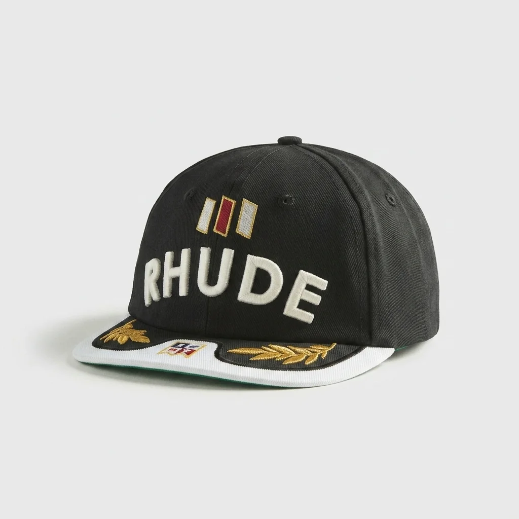 Rhude Souvenir Logo Cap - Black / White / Multi