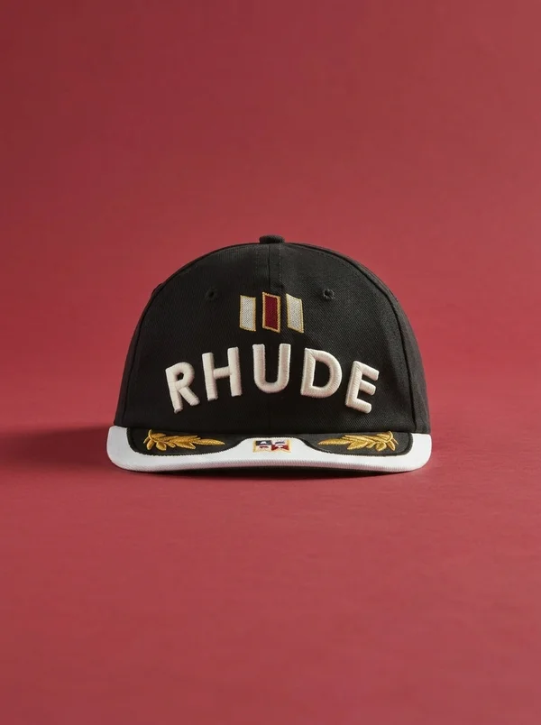 Rhude Souvenir Logo Cap - Black / White / Multi