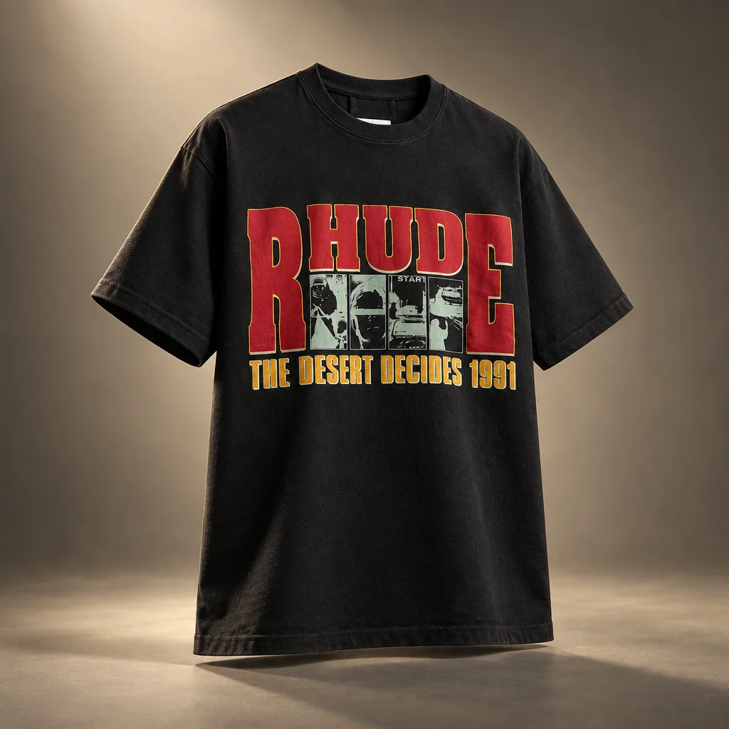 Rhude The Desert Decides Tee - Vintage Black / Red