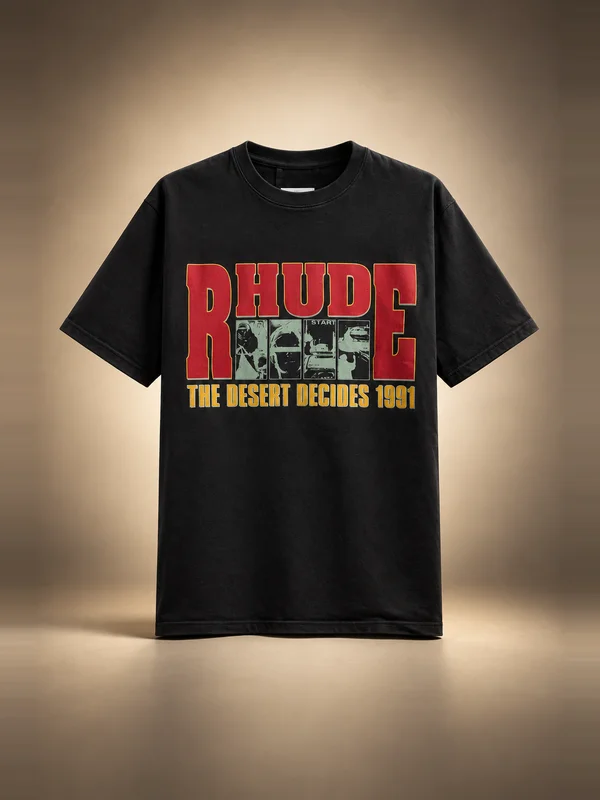 Rhude The Desert Decides Tee - Vintage Black / Red