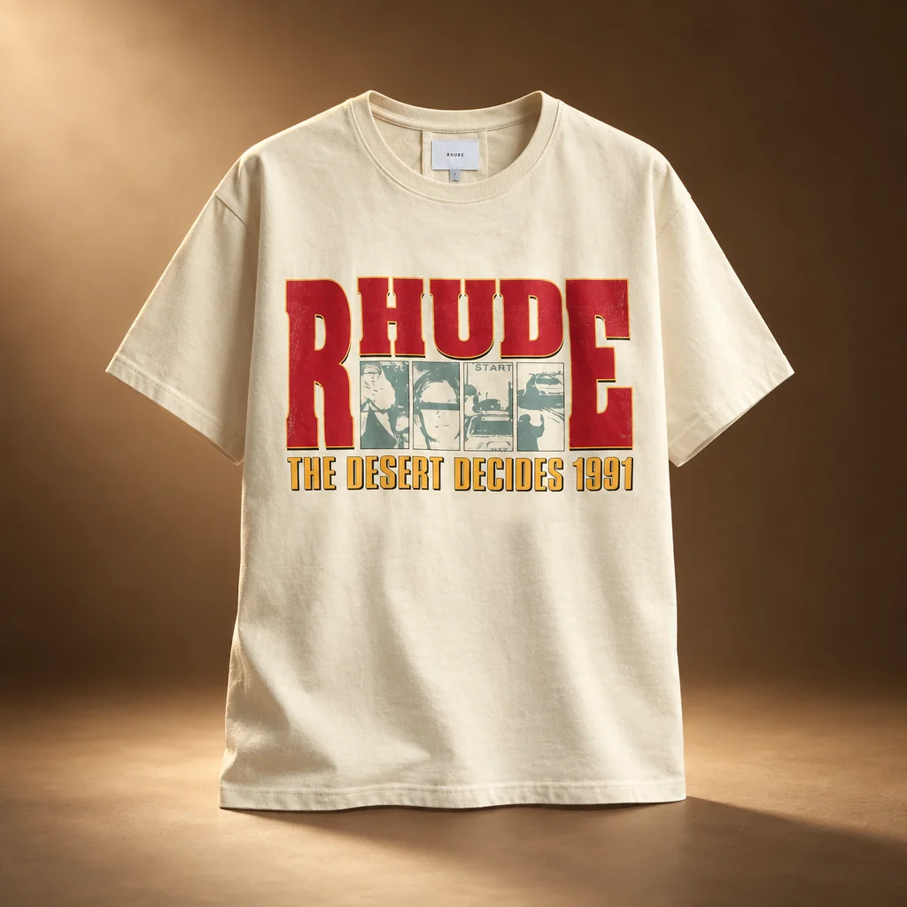 Rhude The Desert Decides Tee - Vintage White / Red