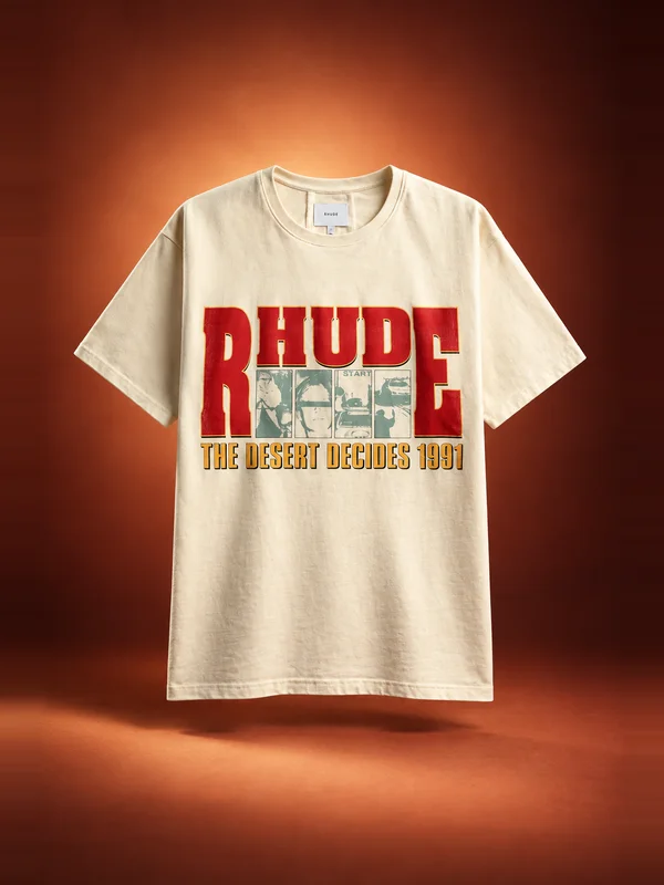 Rhude The Desert Decides Tee - Vintage White / Red