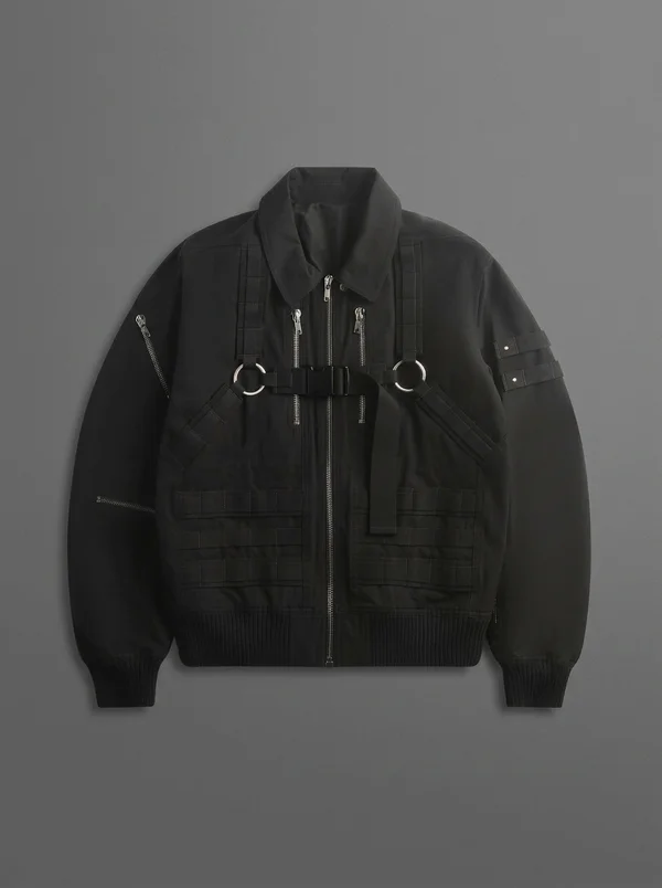 Rick Owens Blixa Cargo Bomber Jacket - Black