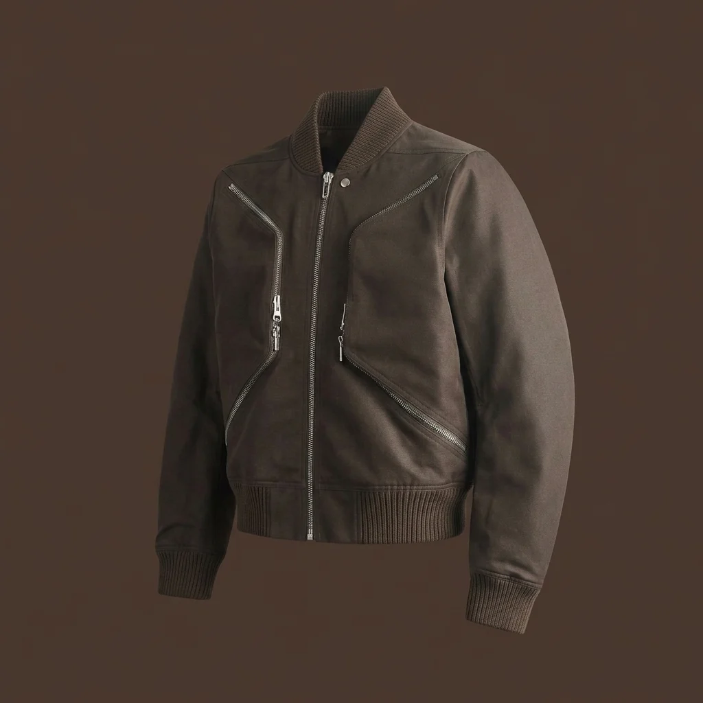 Rick Owens Heizer Flight Bomber Jacket - Dark Dust