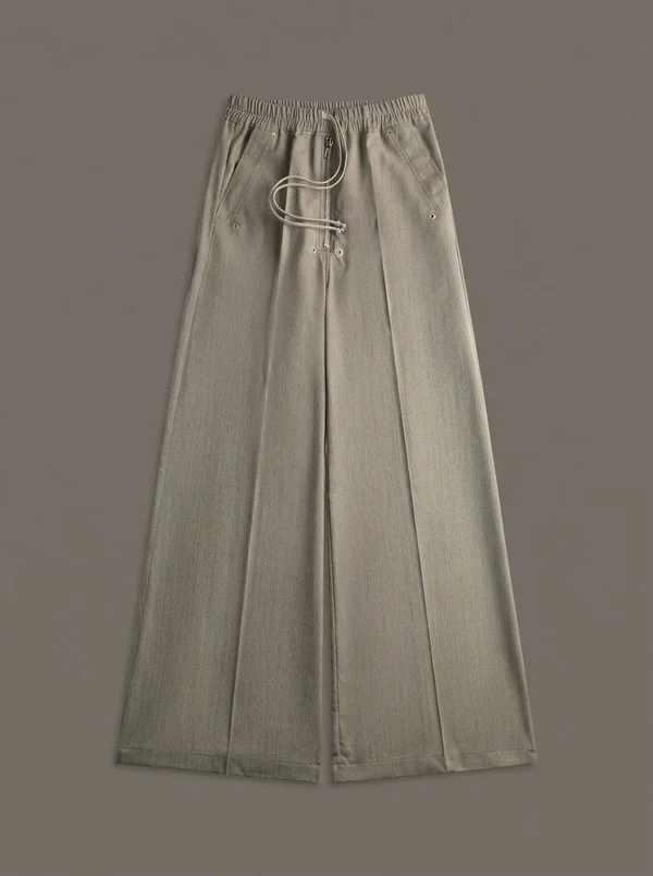 Rick Owens Wide Bela Pants - Grey Melange