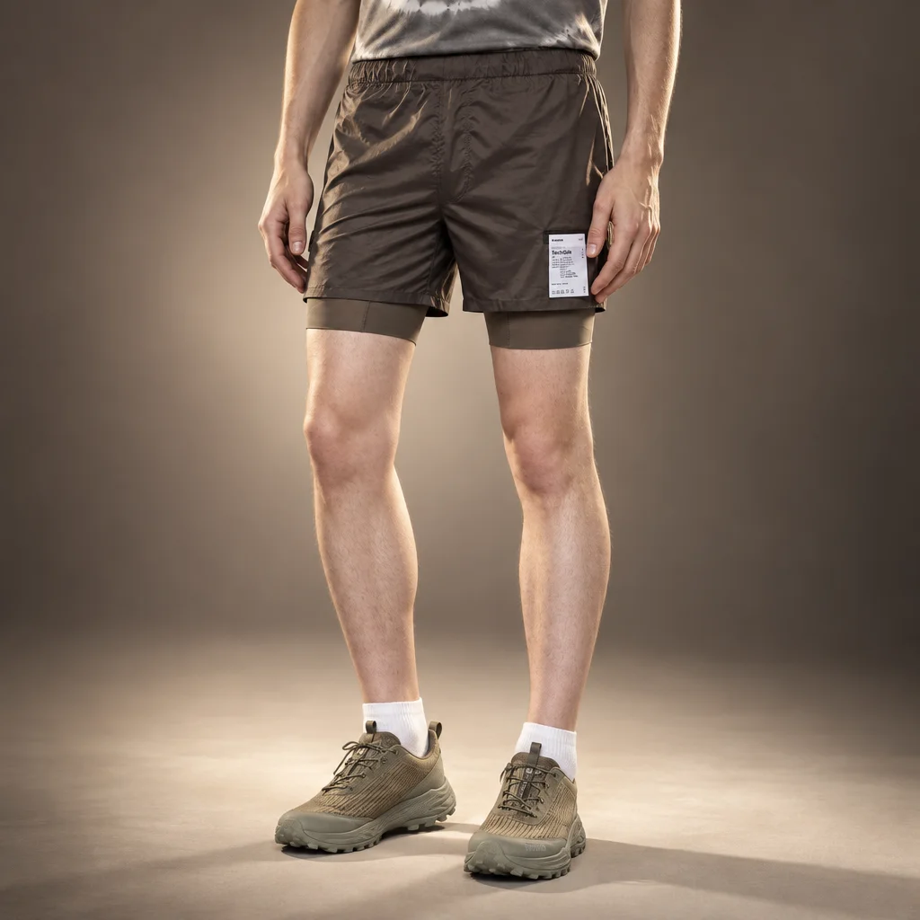 Satisfy Brown TechSilk 8 Running Shorts