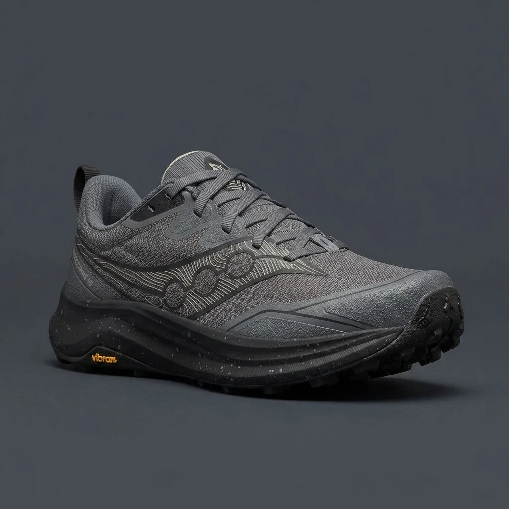 Saucony Men's Peregrine 16 Wide Carbon | Black
