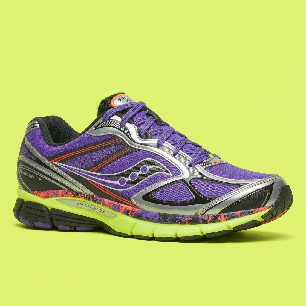 Saucony ProGrid Guide 7 Hi Octane Purple | Citron