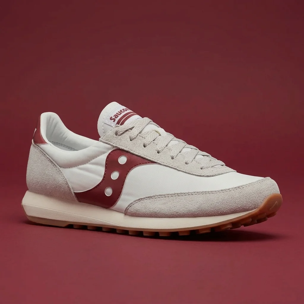 Saucony Trainer 80 White | Maroon