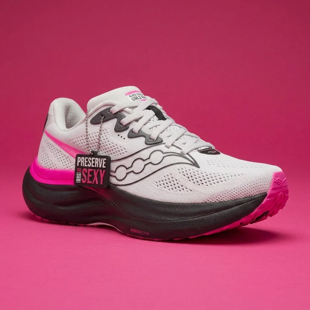 Saucony x Black Girls Run Women's Ride 19 Fog | Hot Pink