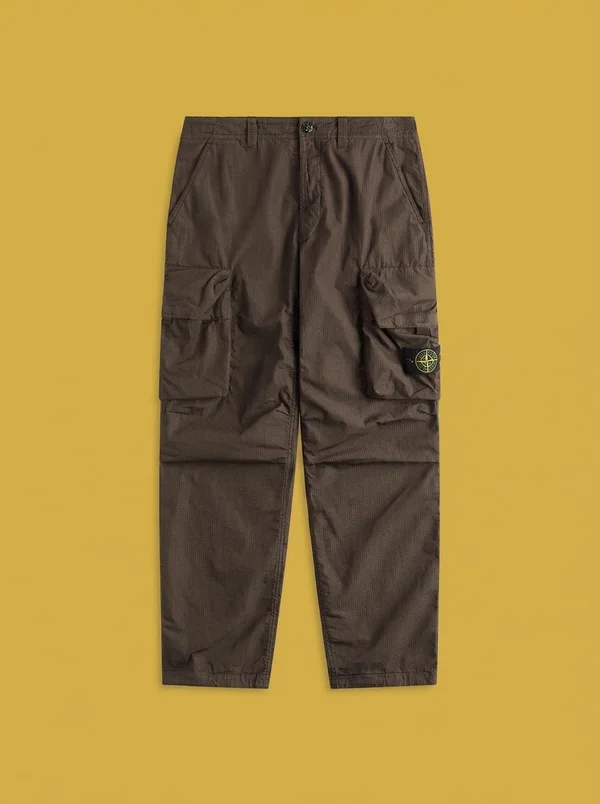 Stone Island Cotton Nylon Micro Ripstop Cargo Pant - Charcoal