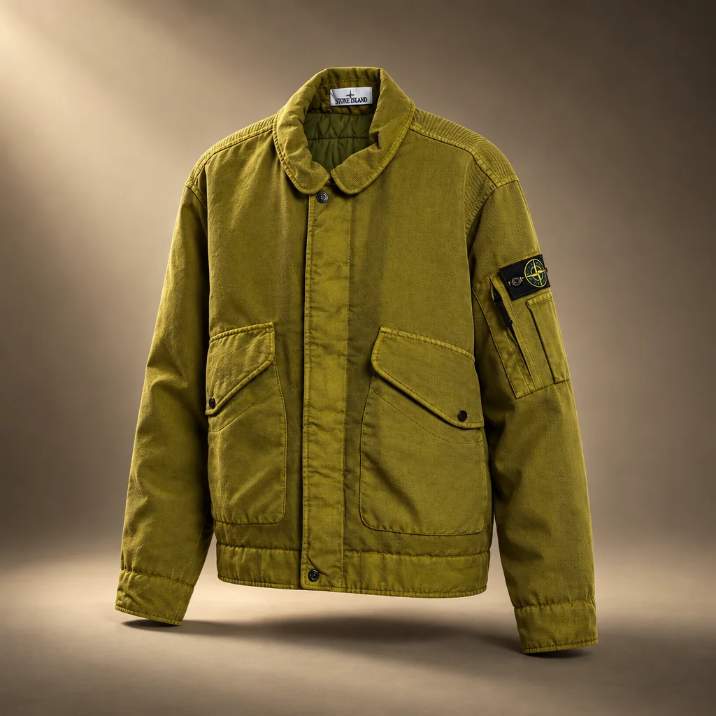 Stone Island Dense Oxford Nylon-TC Bomber Jacket - Cactus