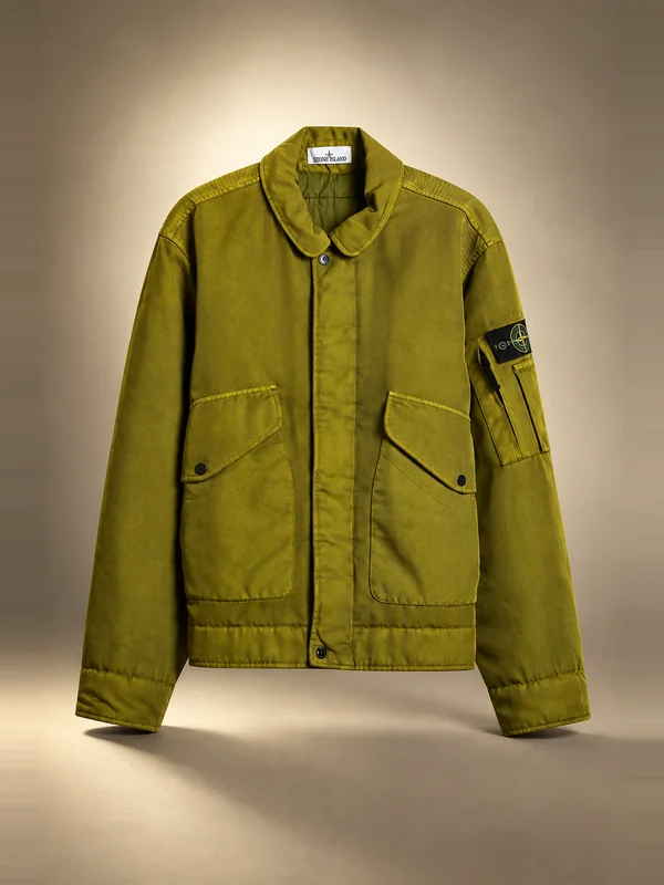 Stone Island Dense Oxford Nylon-TC Bomber Jacket - Cactus
