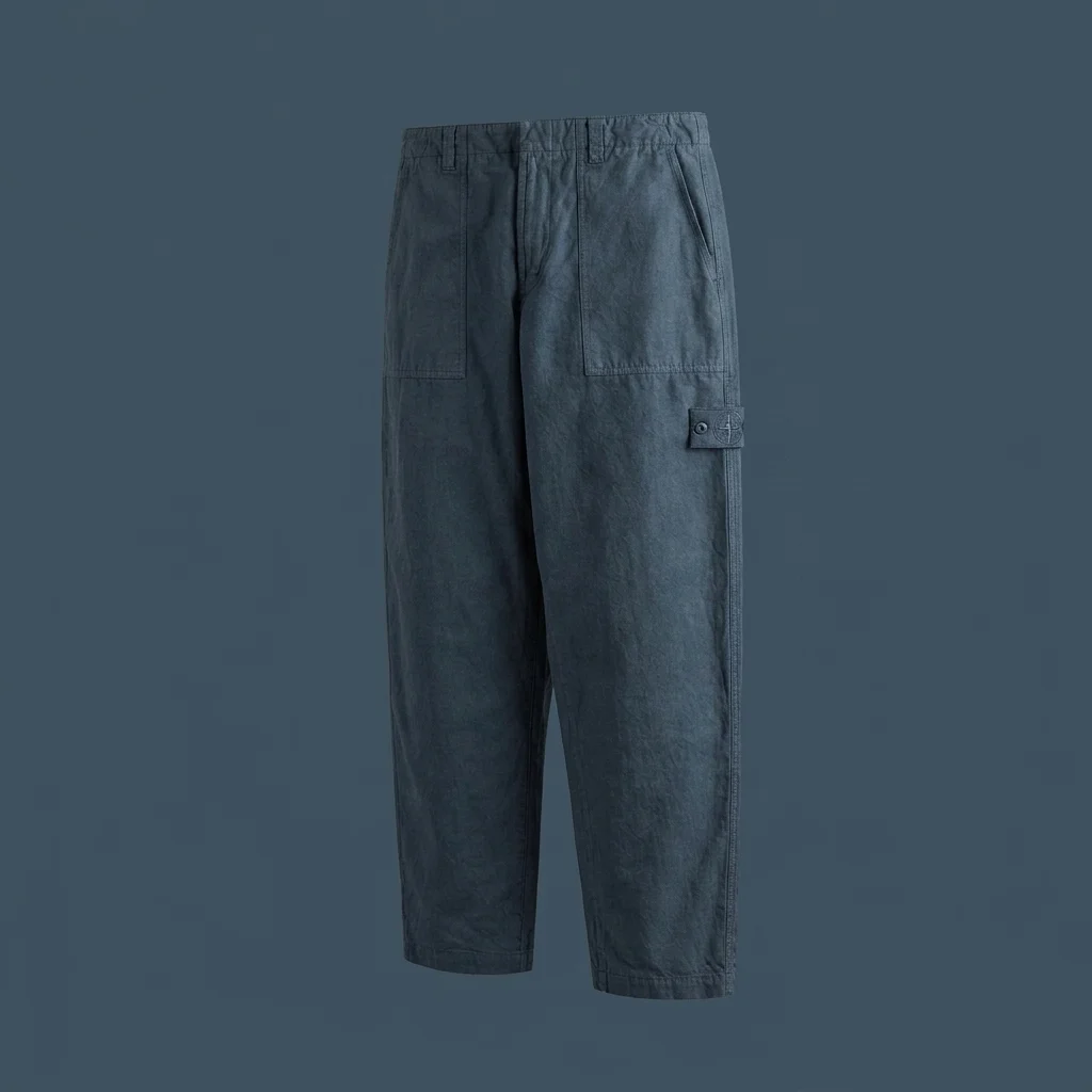 Stone Island Ghost Canvas Trouser - Slate Blue