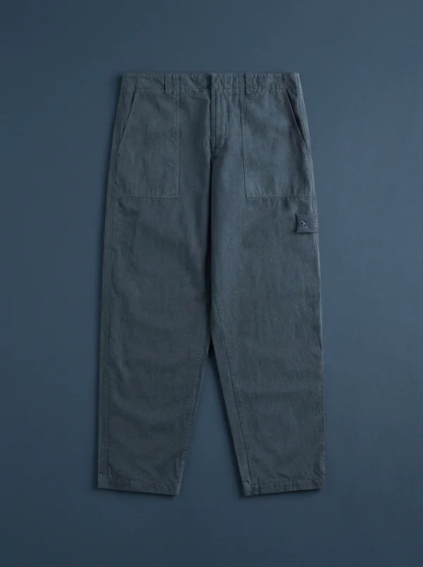 Stone Island Ghost Canvas Trouser - Slate Blue