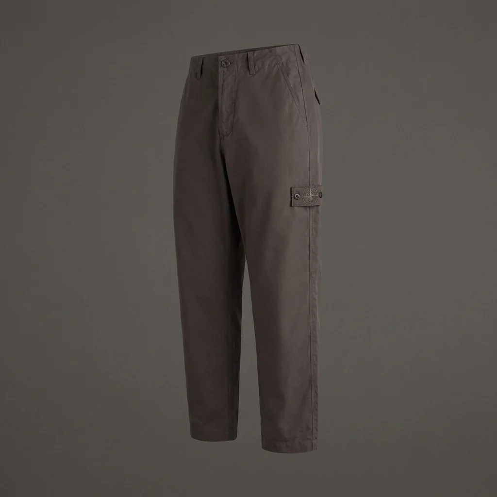 Stone Island Ghost Weatherproof Cotton Canvas Cargo Pant - Dark Brown
