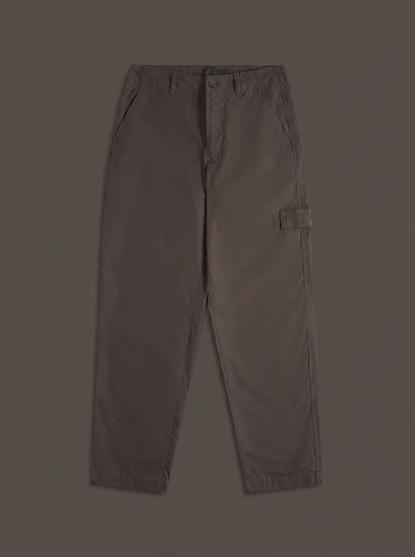 Stone Island Ghost Weatherproof Cotton Canvas Cargo Pant - Dark Brown