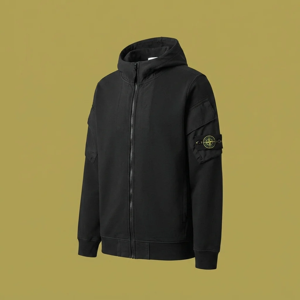 Stone Island Hoodie Sweater - Black