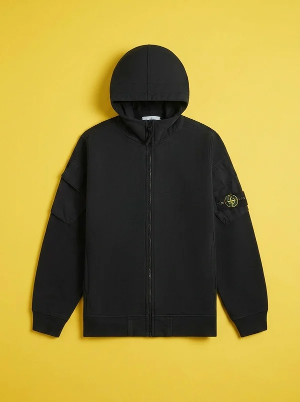Stone Island Hoodie Sweater - Black