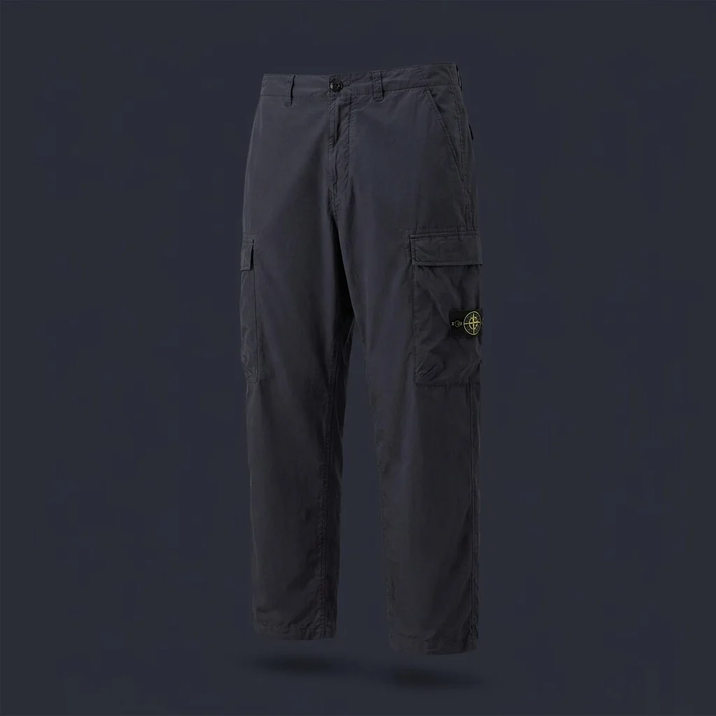 Stone Island Loose Fit Cargo Trousers - Navy Blue