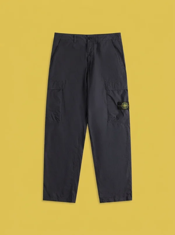 Stone Island Loose Fit Cargo Trousers - Navy Blue