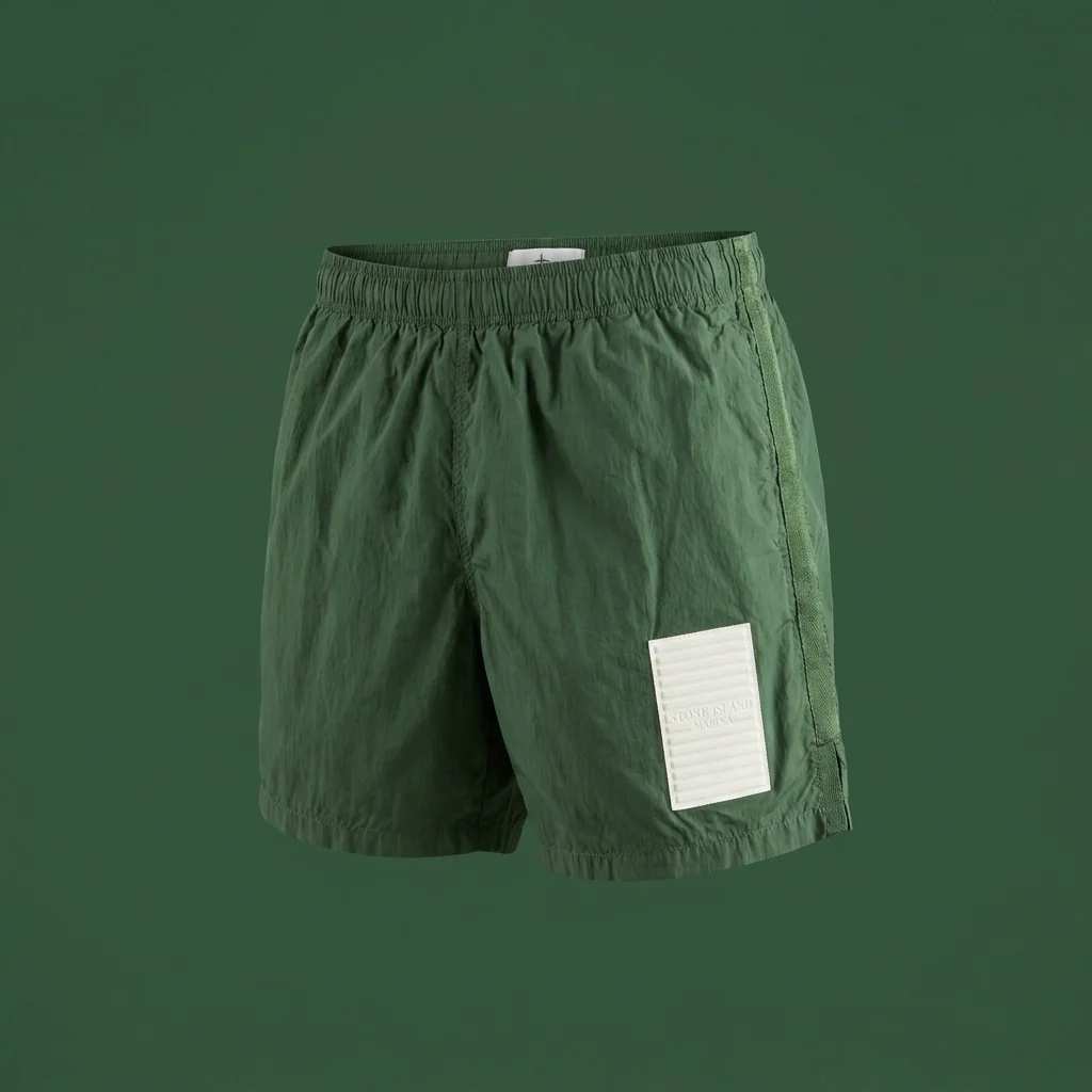 Stone Island Marina Micro Brushed Nylon Short - Quartz Green