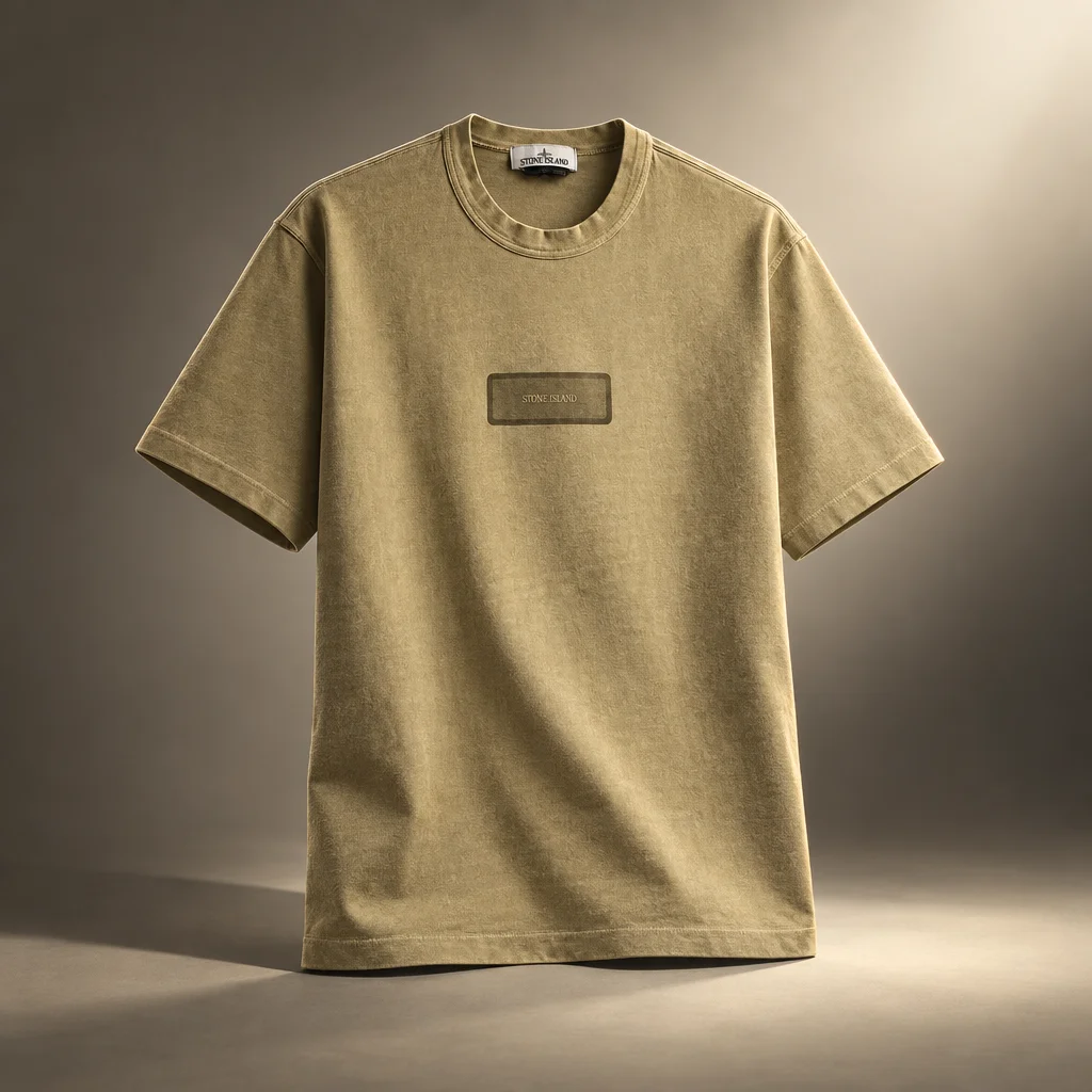 Stone Island Mineral Dyed Heavy Cotton Jersey Tee - Military Green