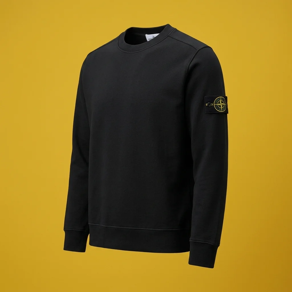 Stone Island Navy 6100060 Organic Cotton Fleece Sweatshirt