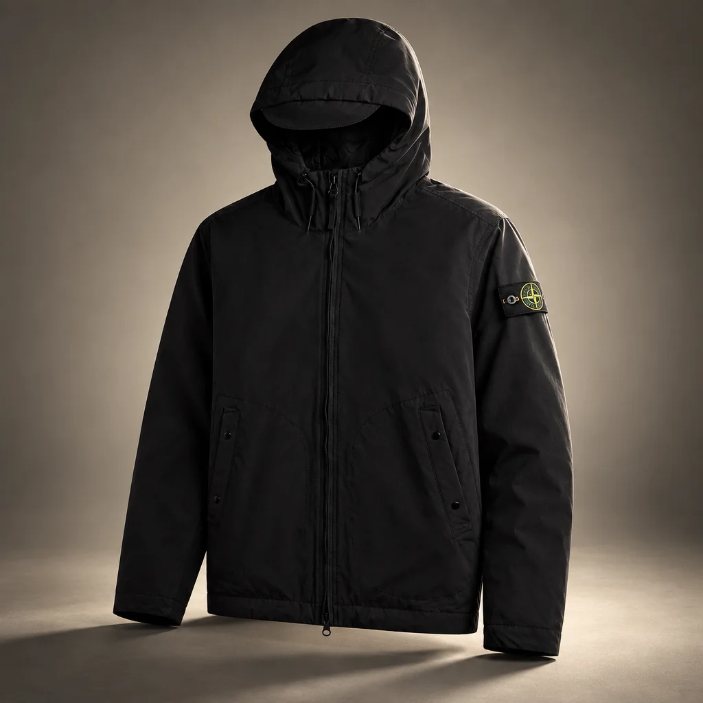 Stone Island Short Parka - Black