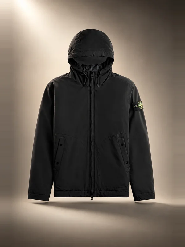Stone Island Short Parka - Black