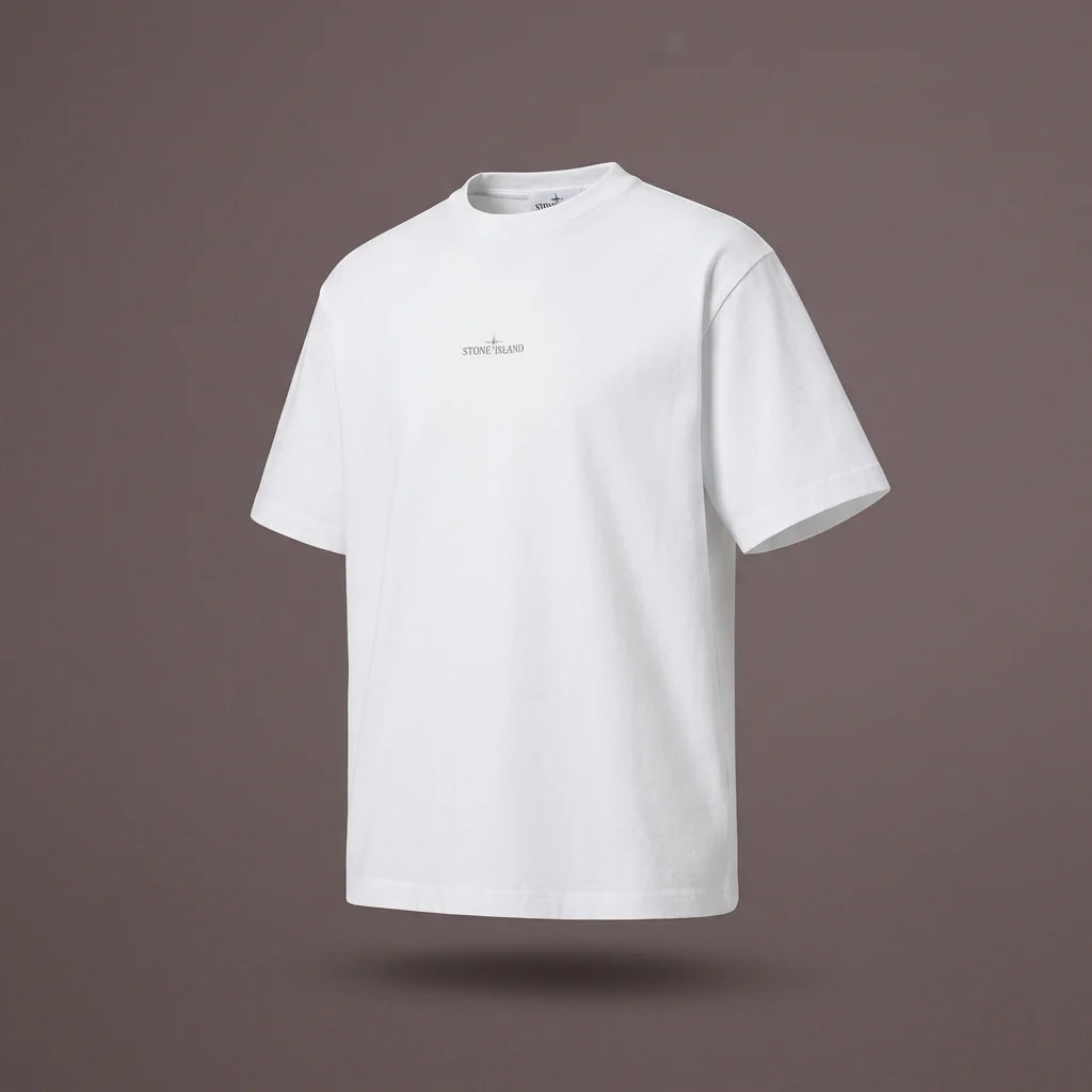 Stone Island White 2100001 Combed Organic Cotton Jersey T-shirt