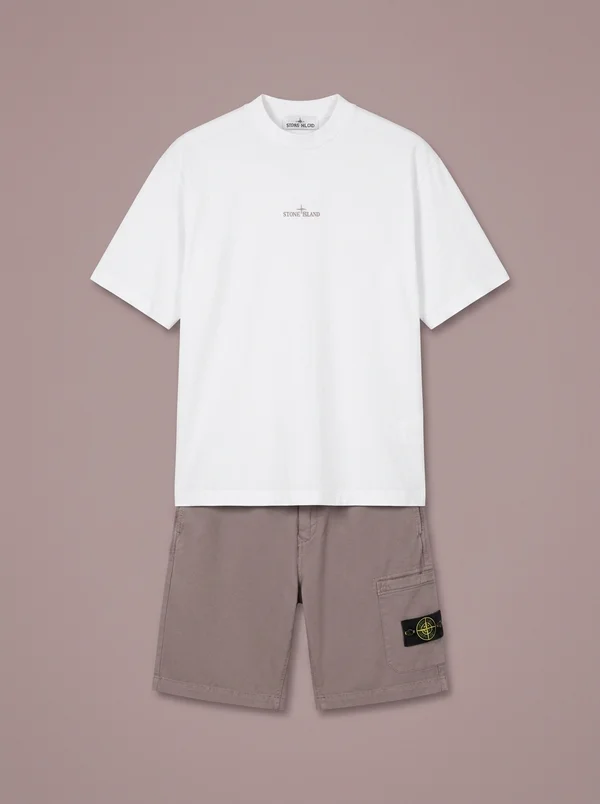 Stone Island White 2100001 Combed Organic Cotton Jersey T-shirt
