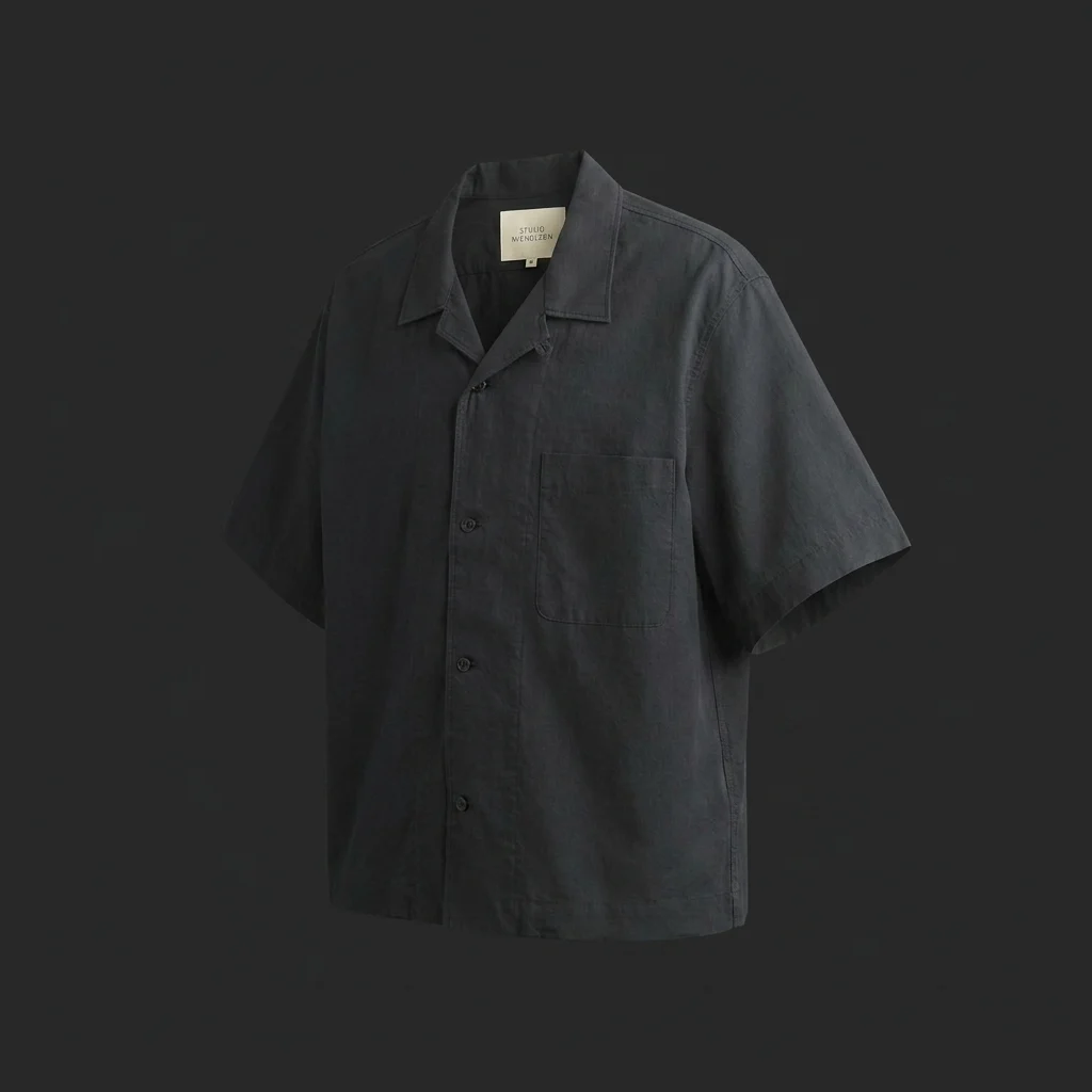 Studio Nicholson Agios Short Sleeve Shirt - Ink
