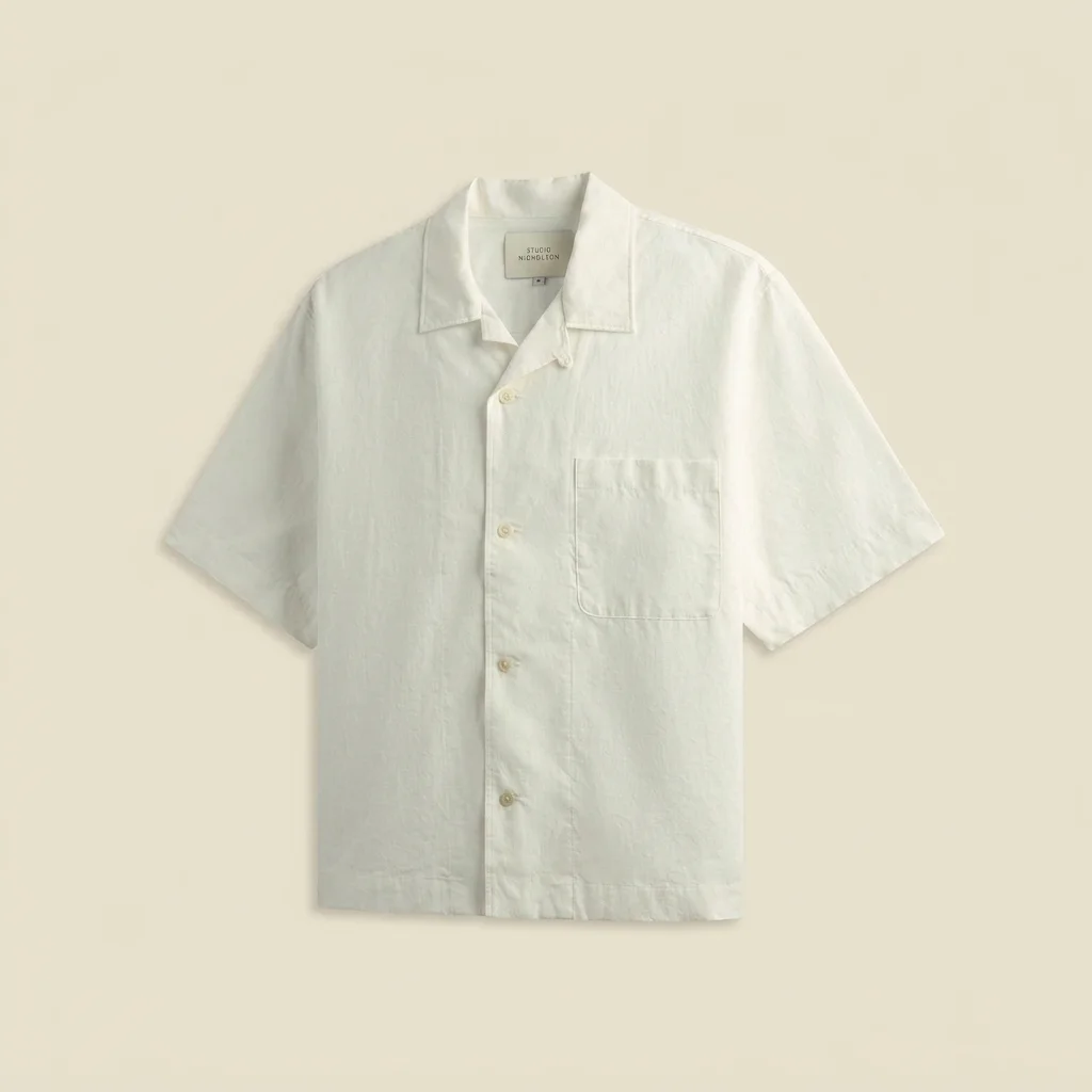 Studio Nicholson Agios Short Sleeve Shirt - Optic White