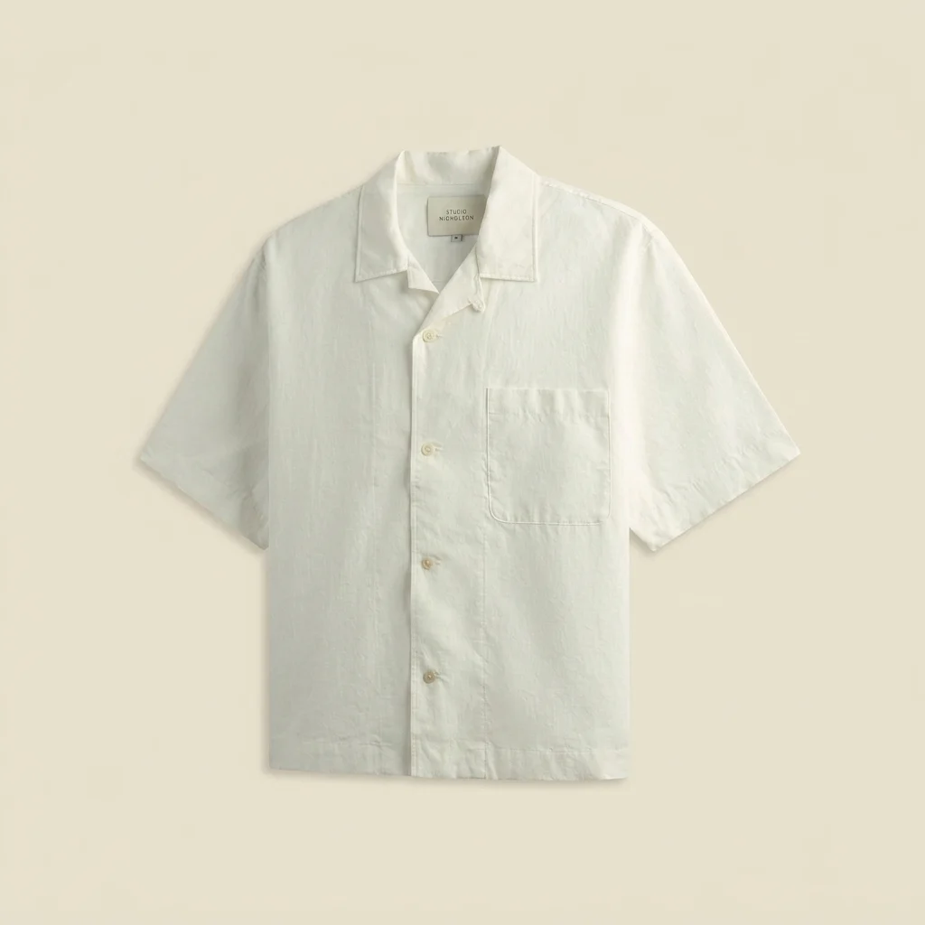 Studio Nicholson Agios Short Sleeve Shirt - Optic White