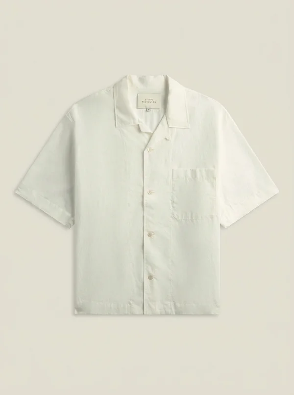Studio Nicholson Agios Short Sleeve Shirt - Optic White